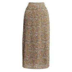 J. Crew Leopard Pleated Skirt